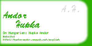 andor hupka business card